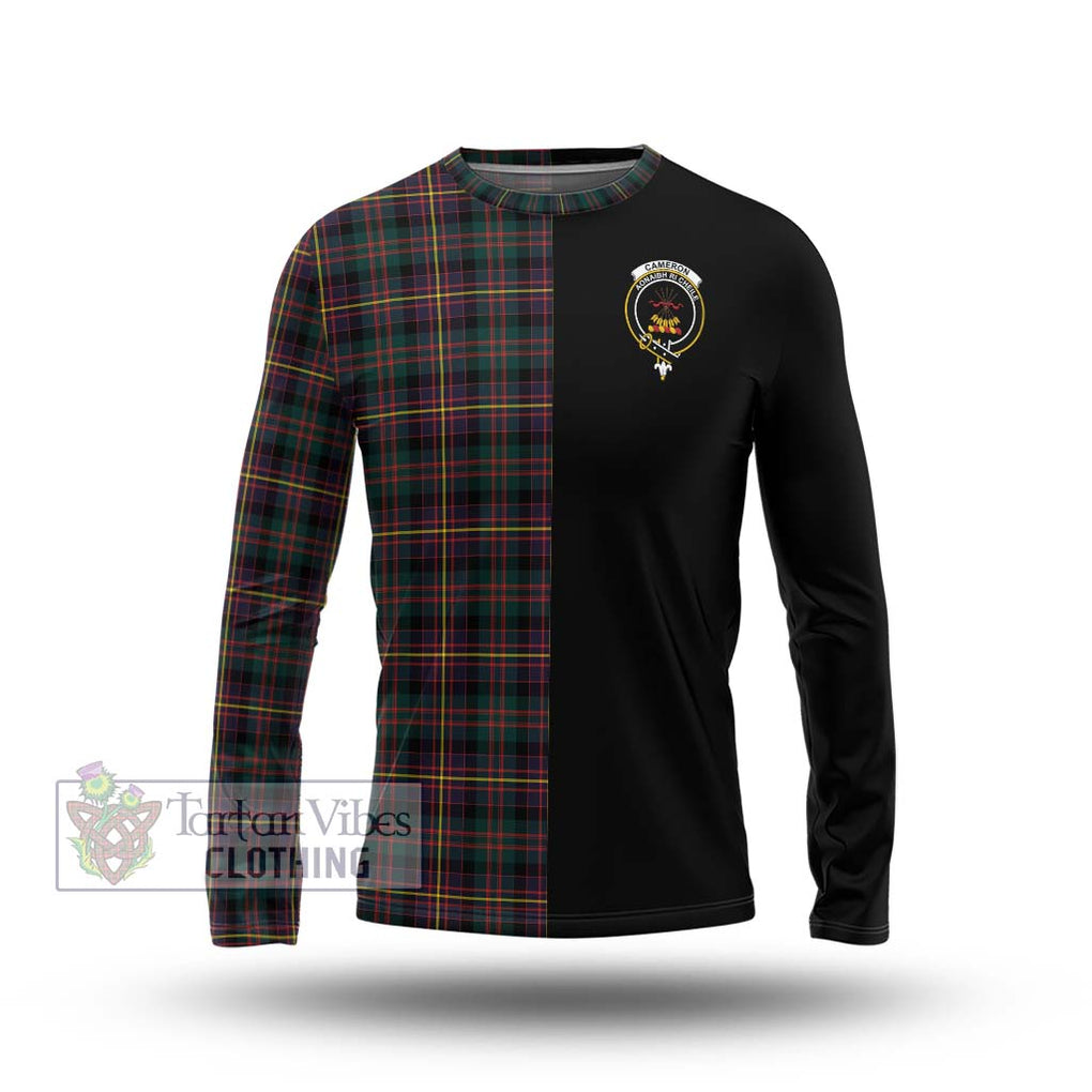 Cameron Highlanders of Ottawa Tartan Long Sleeve T-Shirt with Family Crest and Half Of Me Style Unisex - Tartanvibesclothing Shop