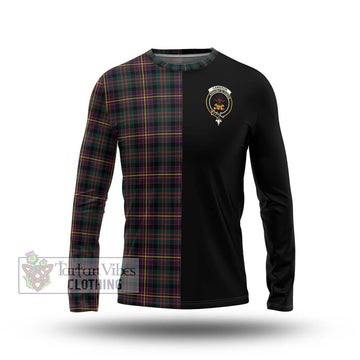 Cameron Highlanders of Ottawa Tartan Long Sleeve T-Shirt with Family Crest and Half Of Me Style