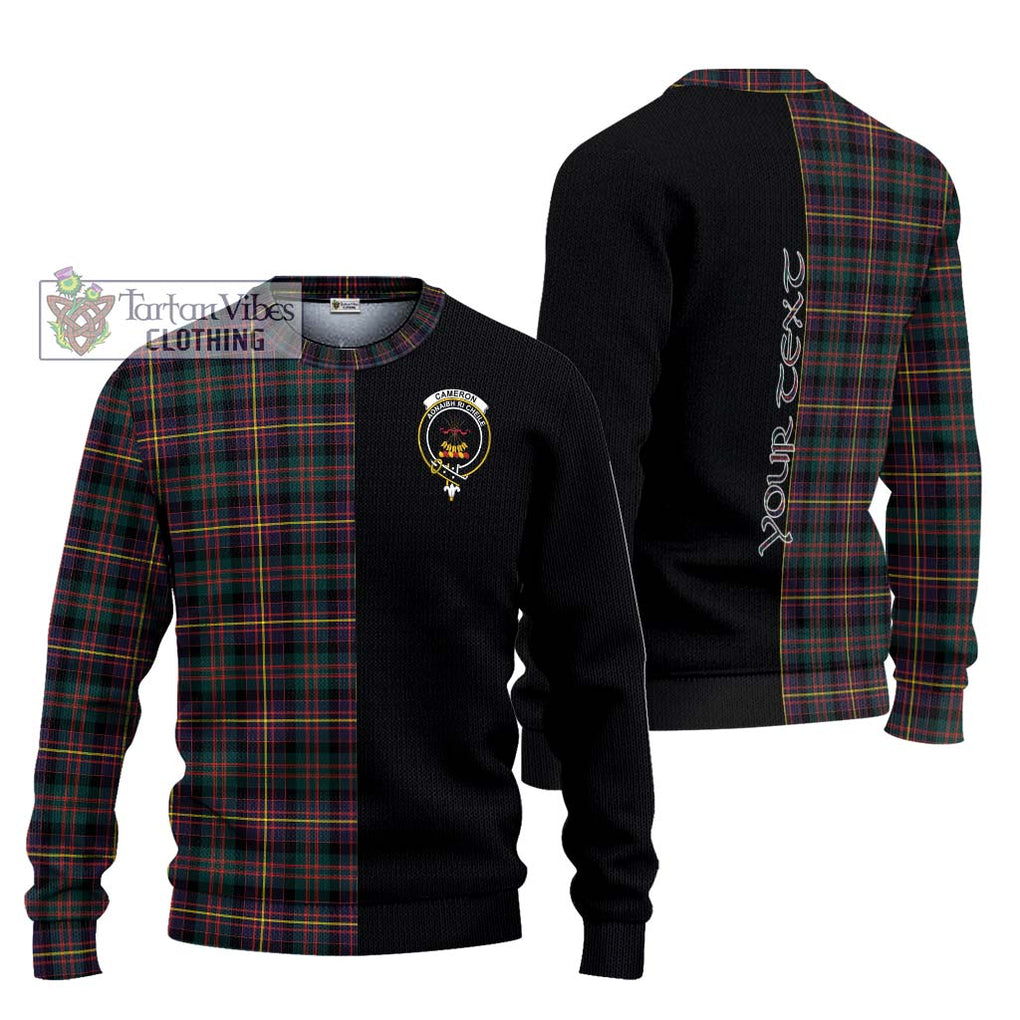 Cameron Highlanders of Ottawa Tartan Knitted Sweater with Family Crest and Half Of Me Style Unisex - Tartanvibesclothing Shop