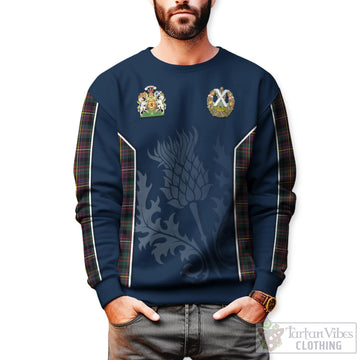 Cameron Highlanders of Ottawa Tartan Sweatshirt with Family Crest and Scottish Thistle Vibes Sport Style