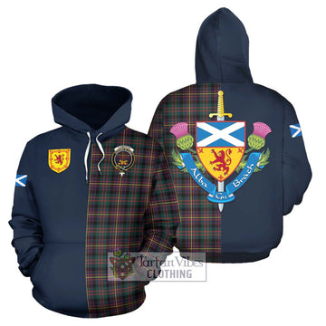 Cameron Highlanders of Ottawa Tartan Hoodie Alba with Scottish Lion Royal Arm Half Style