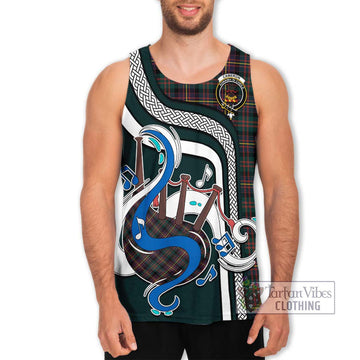 Cameron Highlanders of Ottawa Tartan Men's Tank Top with Epic Bagpipe Style