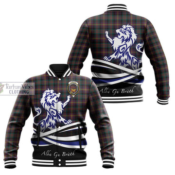 Cameron Highlanders of Ottawa Tartan Baseball Jacket with Alba Gu Brath Regal Lion Emblem