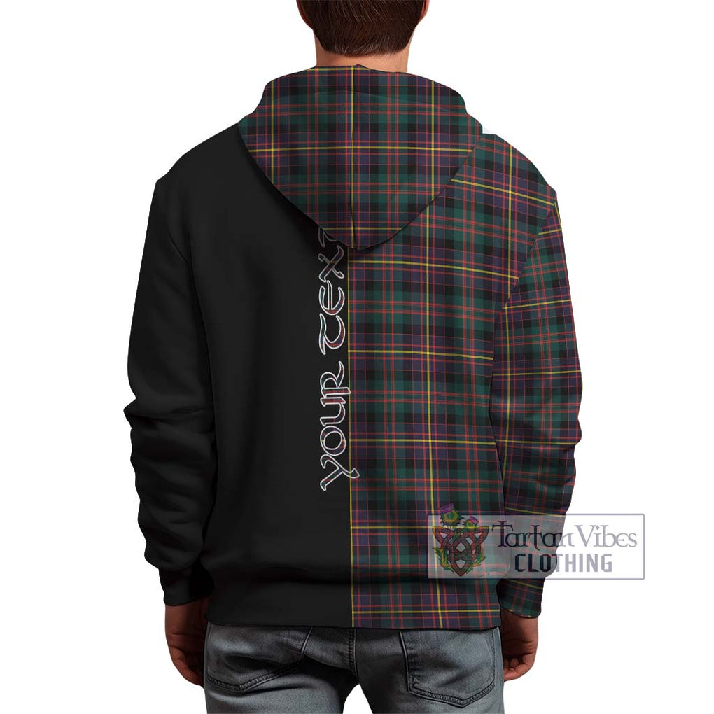 Cameron Highlanders of Ottawa Tartan Hoodie with Family Crest and Half Of Me Style - Tartanvibesclothing Shop