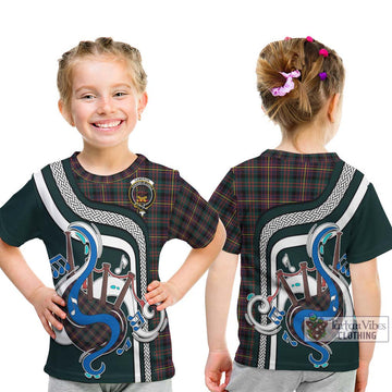 Cameron Highlanders of Ottawa Tartan Kid T-Shirt with Epic Bagpipe Style