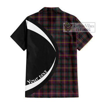 Cameron Highlanders of Ottawa Tartan Short Sleeve Button Up with Family Crest Circle Style