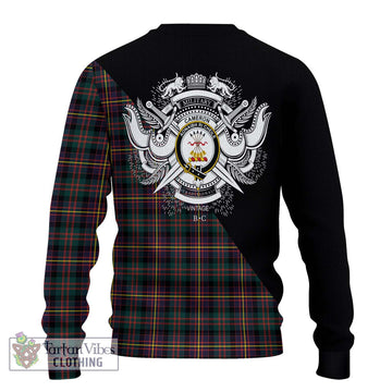 Cameron Highlanders of Ottawa Tartan Ugly Sweater with Family Crest and Military Logo Style