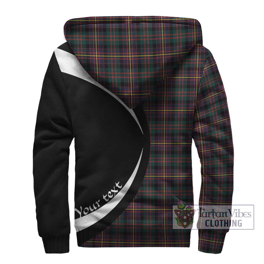 Cameron Highlanders of Ottawa Tartan Sherpa Hoodie with Family Crest Circle Style - Tartan Vibes Clothing