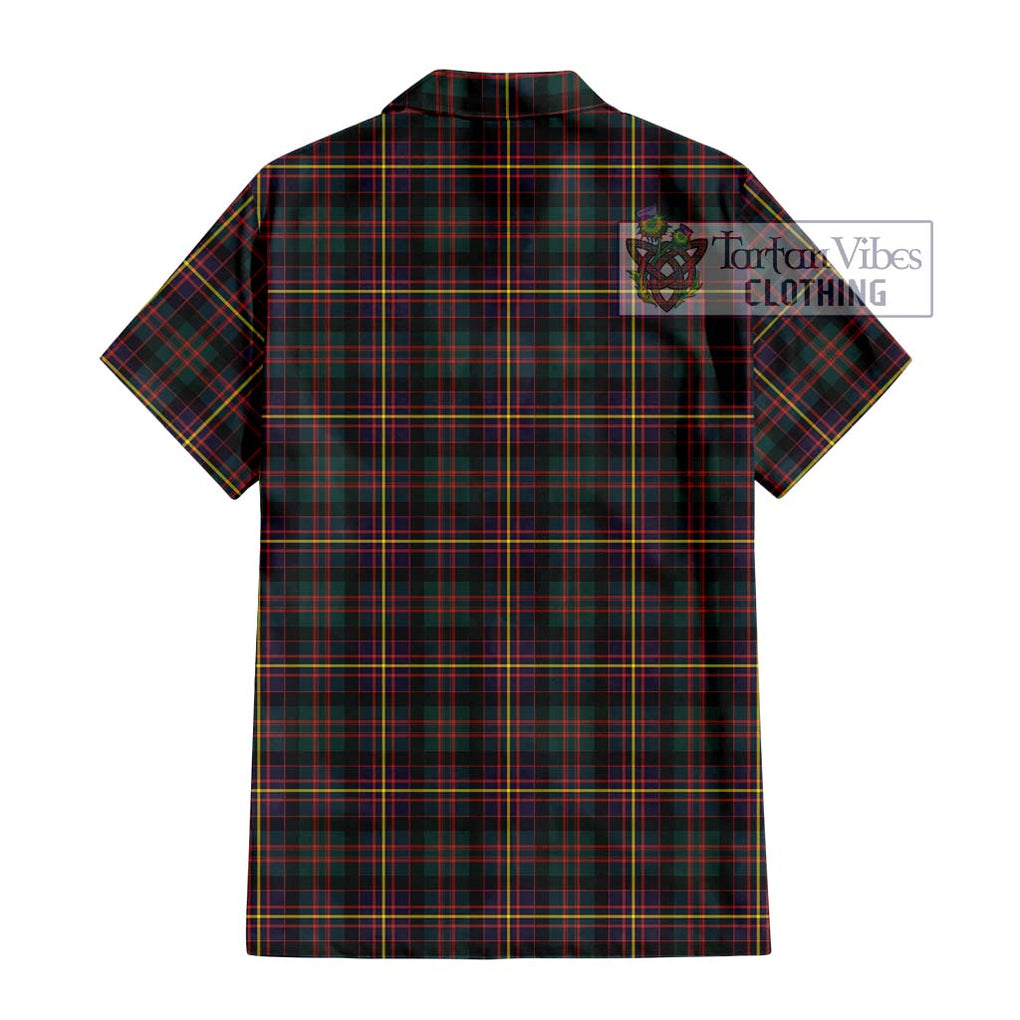 Cameron Highlanders of Ottawa Tartan Short Sleeve Button Shirt with Family Crest DNA In Me Style - Tartanvibesclothing Shop