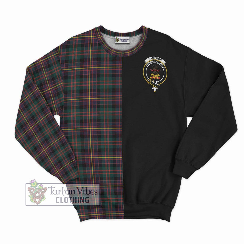 Cameron Highlanders of Ottawa Tartan Sweatshirt with Family Crest and Half Of Me Style - Tartanvibesclothing Shop