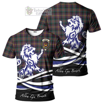 Cameron Highlanders of Ottawa Tartan Cotton T-shirt with Alba Gu Brath Regal Lion Emblem