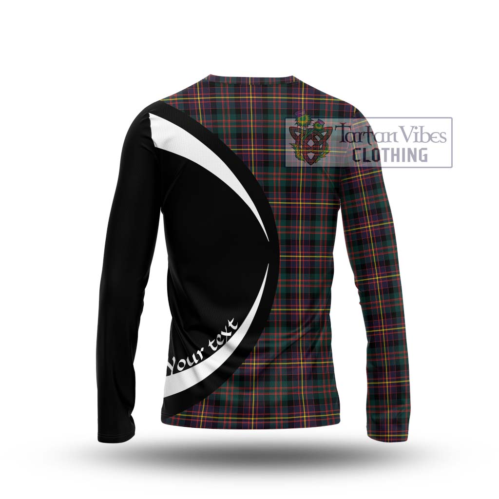 Cameron Highlanders of Ottawa Tartan Long Sleeve T-Shirt with Family Crest Circle Style - Tartan Vibes Clothing