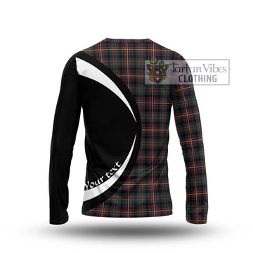 Cameron Highlanders of Ottawa Tartan Long Sleeve T-Shirt with Family Crest Circle Style