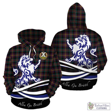 Cameron Highlanders of Ottawa Tartan Hoodie with Alba Gu Brath Regal Lion Emblem