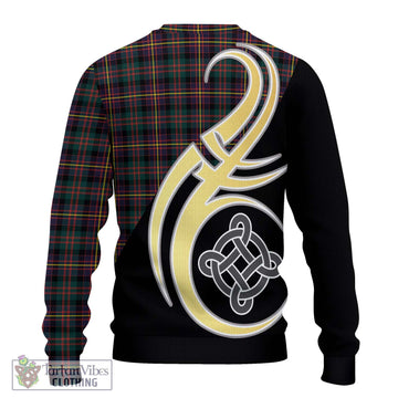 Cameron Highlanders of Ottawa Tartan Ugly Sweater with Family Crest and Celtic Symbol Style