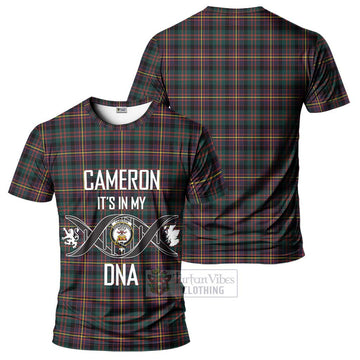 Cameron Highlanders of Ottawa Tartan T-Shirt with Family Crest DNA In Me Style