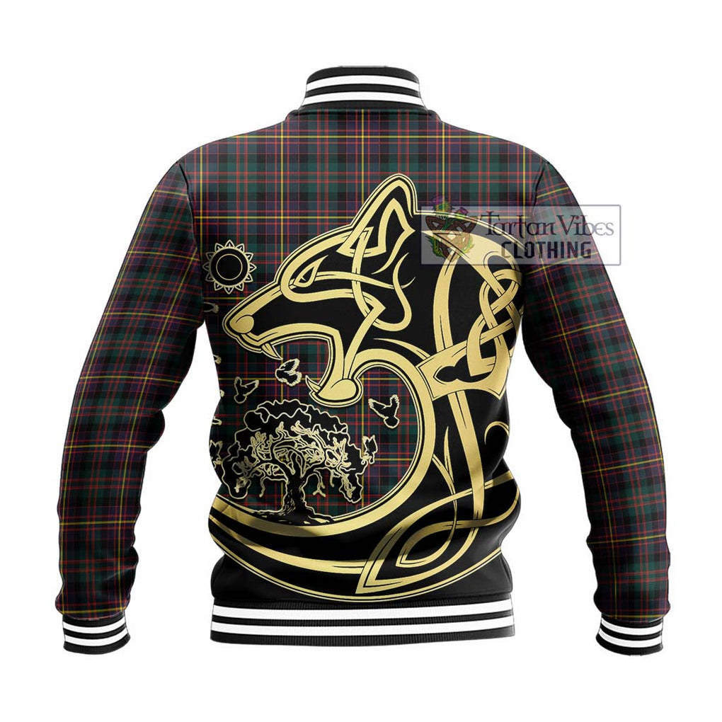 Cameron Highlanders of Ottawa Tartan Baseball Jacket with Family Crest Celtic Wolf Style - Tartan Vibes Clothing