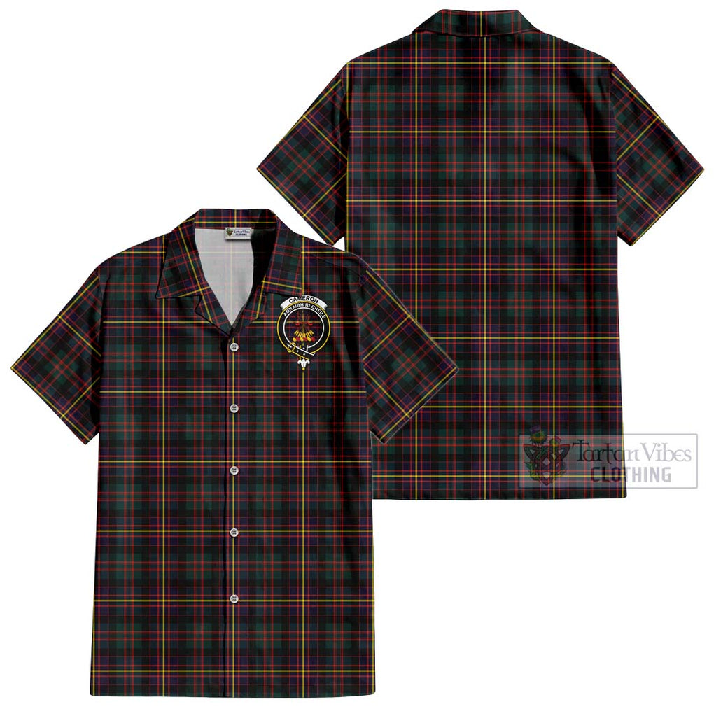 Cameron Highlanders of Ottawa Tartan Cotton Hawaiian Shirt with Family Crest Kid - Tartan Vibes Clothing