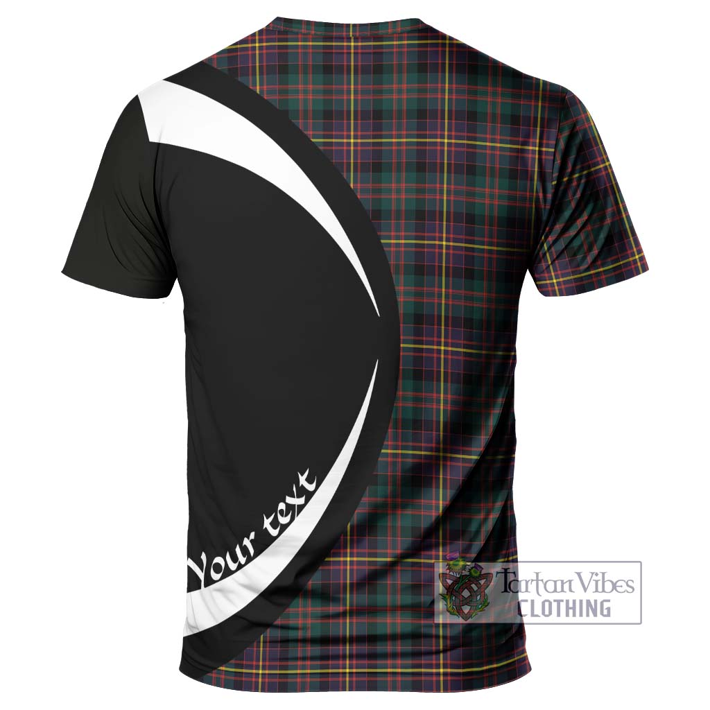 Tartan Vibes Clothing Cameron Highlanders of Ottawa Tartan T-Shirt with Family Crest Circle Style