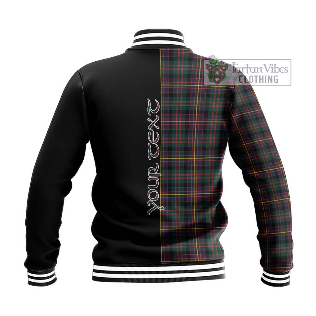 Cameron Highlanders of Ottawa Tartan Baseball Jacket with Family Crest and Half Of Me Style - Tartanvibesclothing Shop