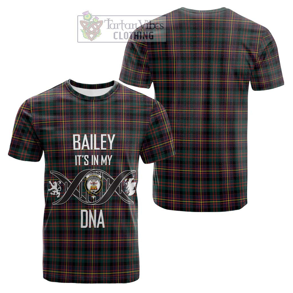 Tartan Vibes Clothing Cameron Highlanders of Ottawa Tartan Cotton T-shirt with Family Crest DNA In Me Style