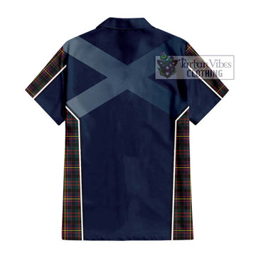 Cameron Highlanders of Ottawa Tartan Short Sleeve Button Shirt with Family Crest and Lion Rampant Vibes Sport Style