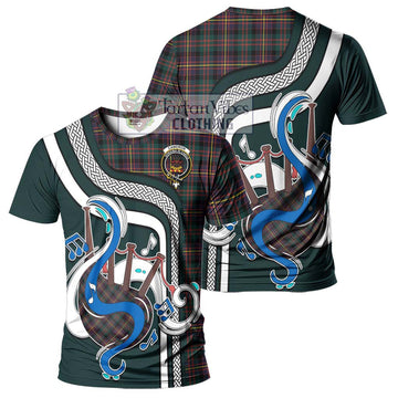 Cameron Highlanders of Ottawa Tartan T-Shirt with Epic Bagpipe Style