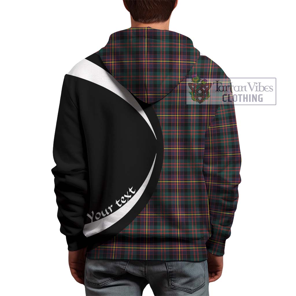 Tartan Vibes Clothing Cameron Highlanders of Ottawa Tartan Hoodie with Family Crest Circle Style