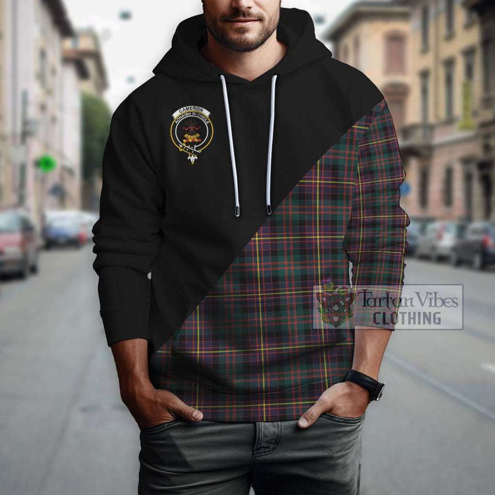 Cameron Highlanders of Ottawa Tartan Hoodie with Family Crest and Military Logo Style - Tartanvibesclothing Shop