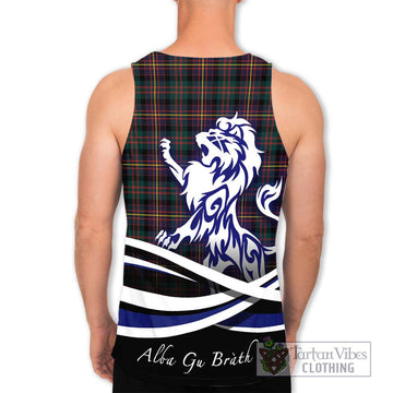 Cameron Highlanders of Ottawa Tartan Men's Tank Top with Alba Gu Brath Regal Lion Emblem