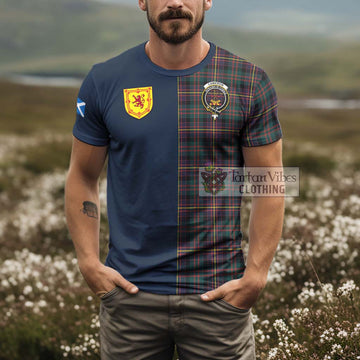 Cameron Highlanders of Ottawa Tartan T-Shirt Alba with Scottish Lion Royal Arm Half Style