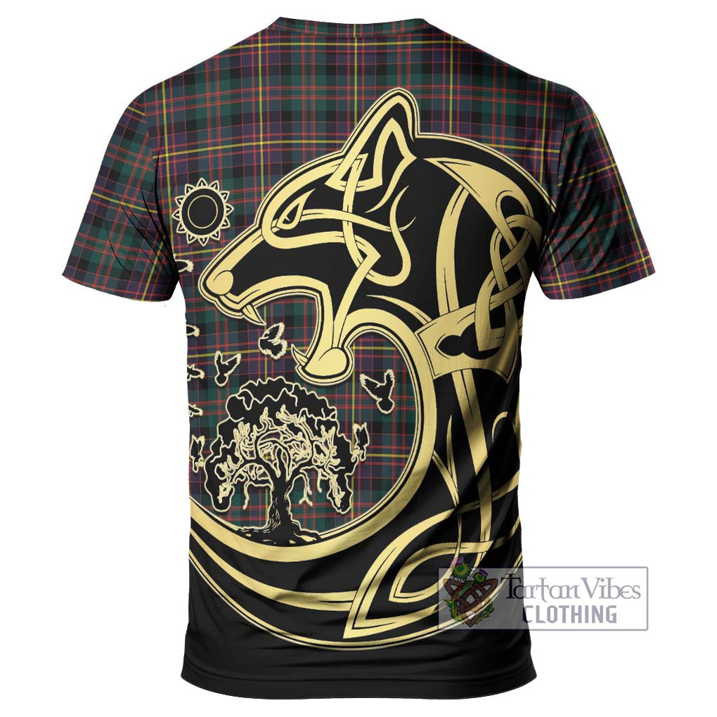 Cameron Highlanders of Ottawa Tartan T-Shirt with Family Crest Celtic Wolf Style - Tartan Vibes Clothing