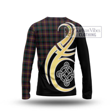 Cameron Highlanders of Ottawa Tartan Long Sleeve T-Shirt with Family Crest and Celtic Symbol Style