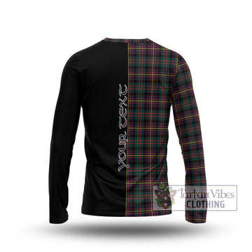 Cameron Highlanders of Ottawa Tartan Long Sleeve T-Shirt with Family Crest and Half Of Me Style