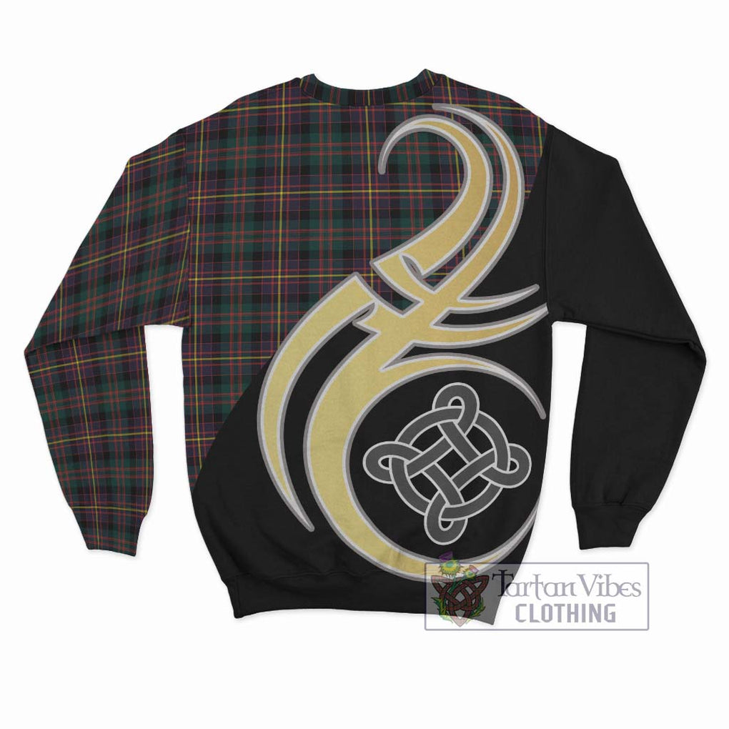 Cameron Highlanders of Ottawa Tartan Sweatshirt with Family Crest and Celtic Symbol Style - Tartan Vibes Clothing