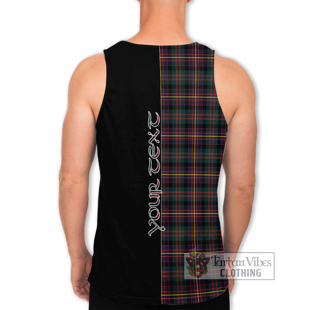 Cameron Highlanders of Ottawa Tartan Men's Tank Top with Family Crest and Half Of Me Style - Tartanvibesclothing Shop