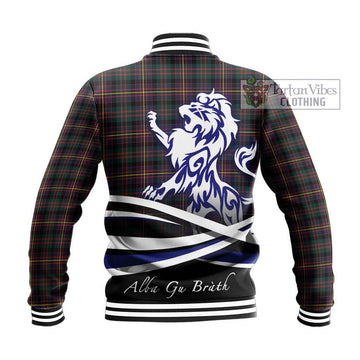 Cameron Highlanders of Ottawa Tartan Baseball Jacket with Alba Gu Brath Regal Lion Emblem