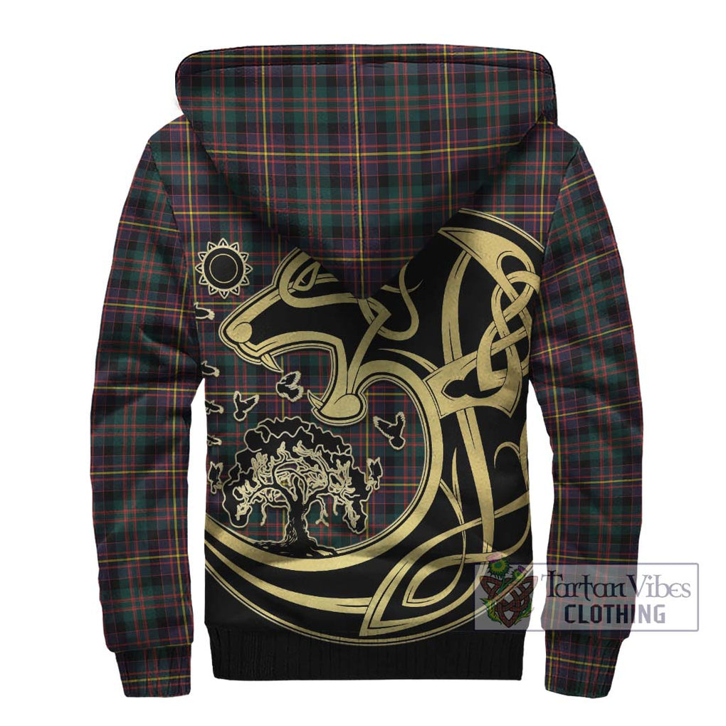 Cameron Highlanders of Ottawa Tartan Sherpa Hoodie with Family Crest Celtic Wolf Style - Tartan Vibes Clothing