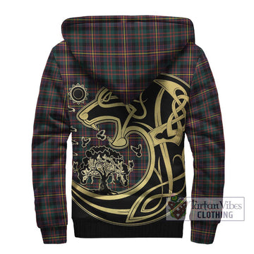 Cameron Highlanders of Ottawa Tartan Sherpa Hoodie with Family Crest Celtic Wolf Style