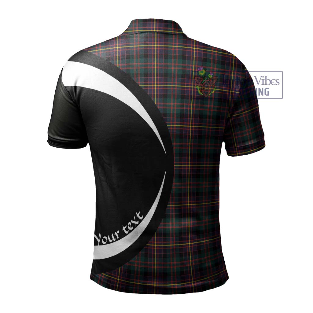 Cameron Highlanders of Ottawa Tartan Men's Polo Shirt with Family Crest Circle Style - Tartan Vibes Clothing