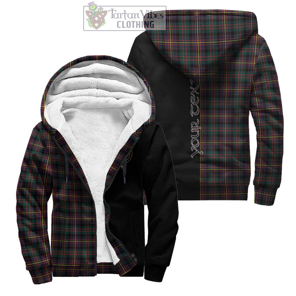 Cameron Highlanders of Ottawa Tartan Sherpa Hoodie with Family Crest and Half Of Me Style Unisex - Tartanvibesclothing Shop