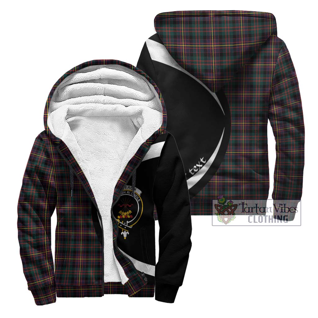 Cameron Highlanders of Ottawa Tartan Sherpa Hoodie with Family Crest Circle Style Unisex - Tartan Vibes Clothing