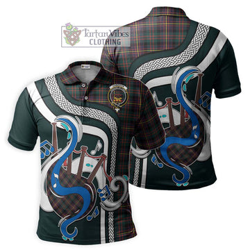 Cameron Highlanders of Ottawa Tartan Polo Shirt with Epic Bagpipe Style