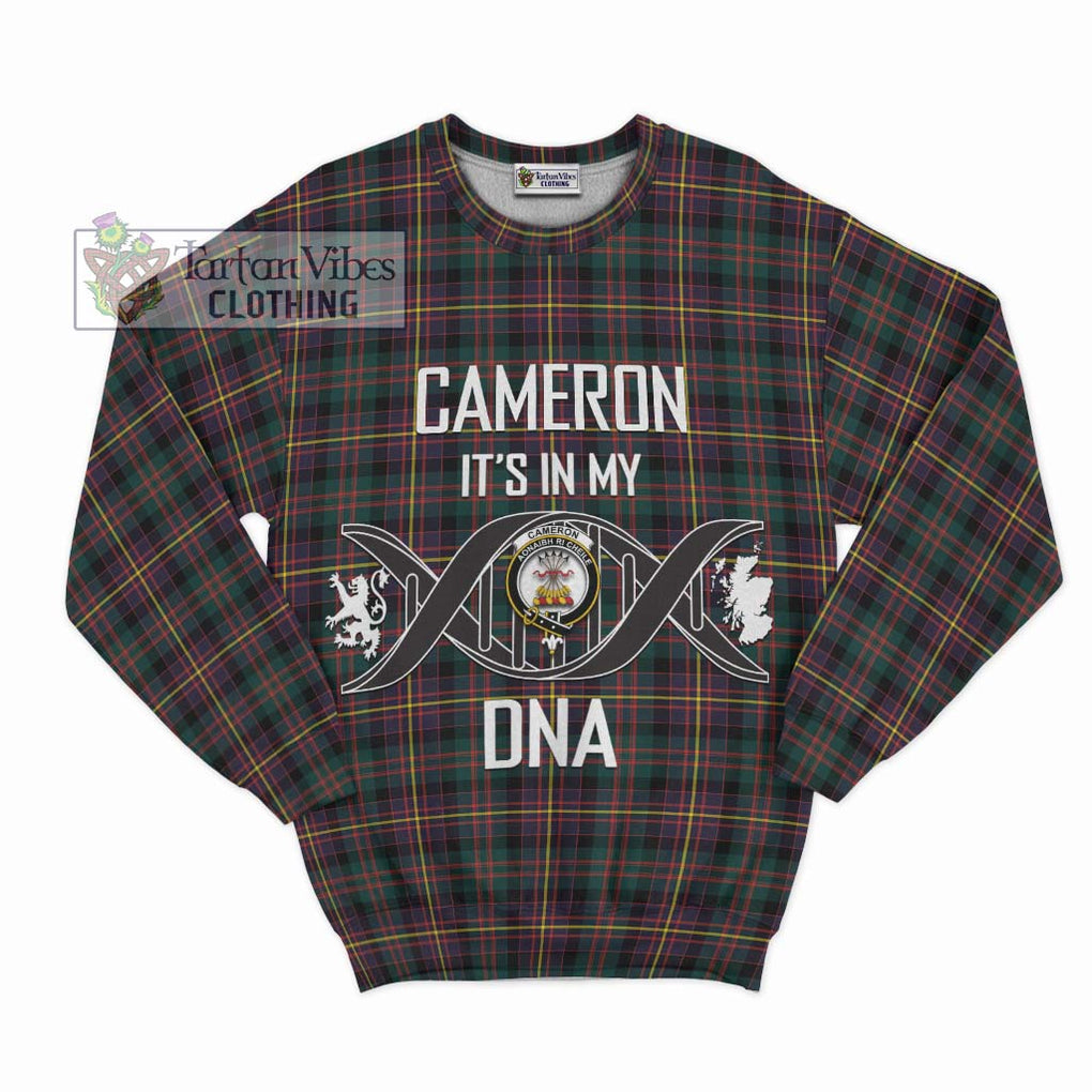 Cameron Highlanders of Ottawa Tartan Sweatshirt with Family Crest DNA In Me Style - Tartanvibesclothing Shop