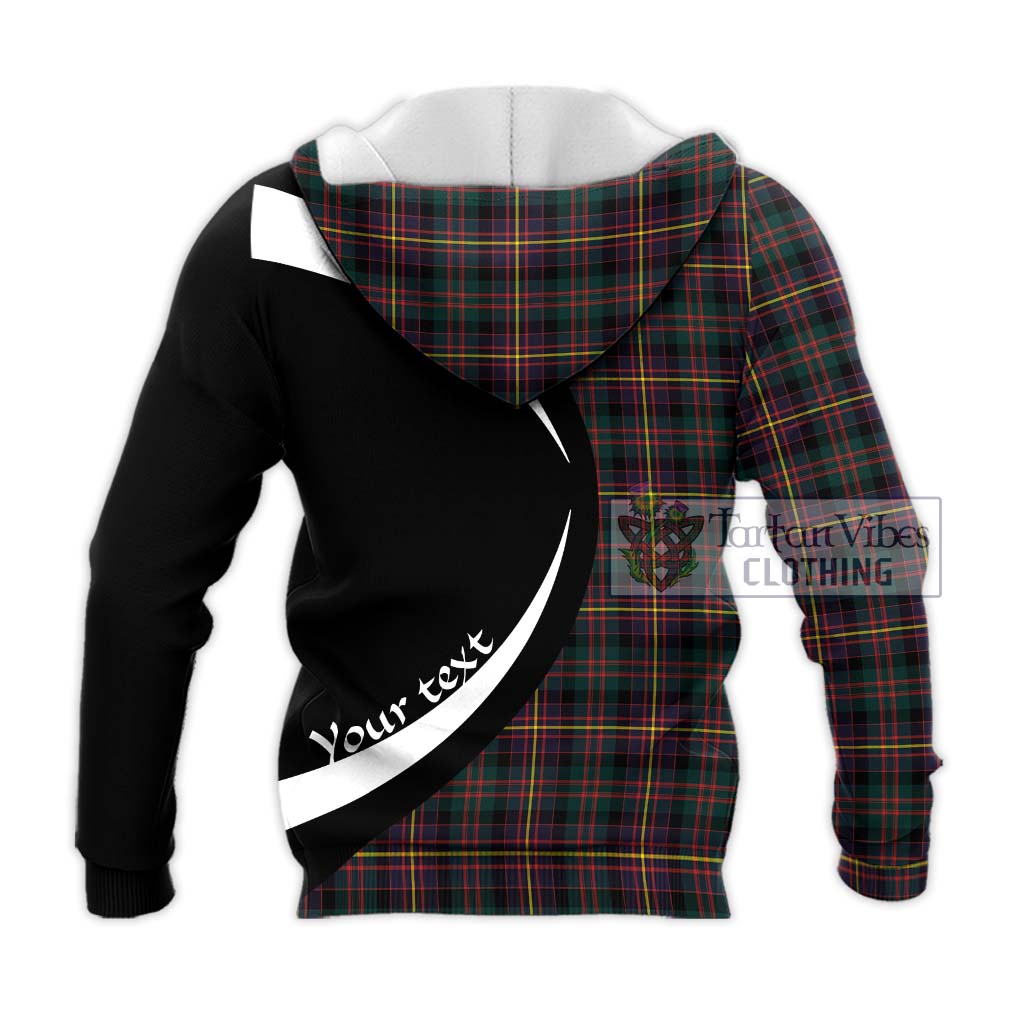 Cameron Highlanders of Ottawa Tartan Knitted Hoodie with Family Crest Circle Style - Tartan Vibes Clothing