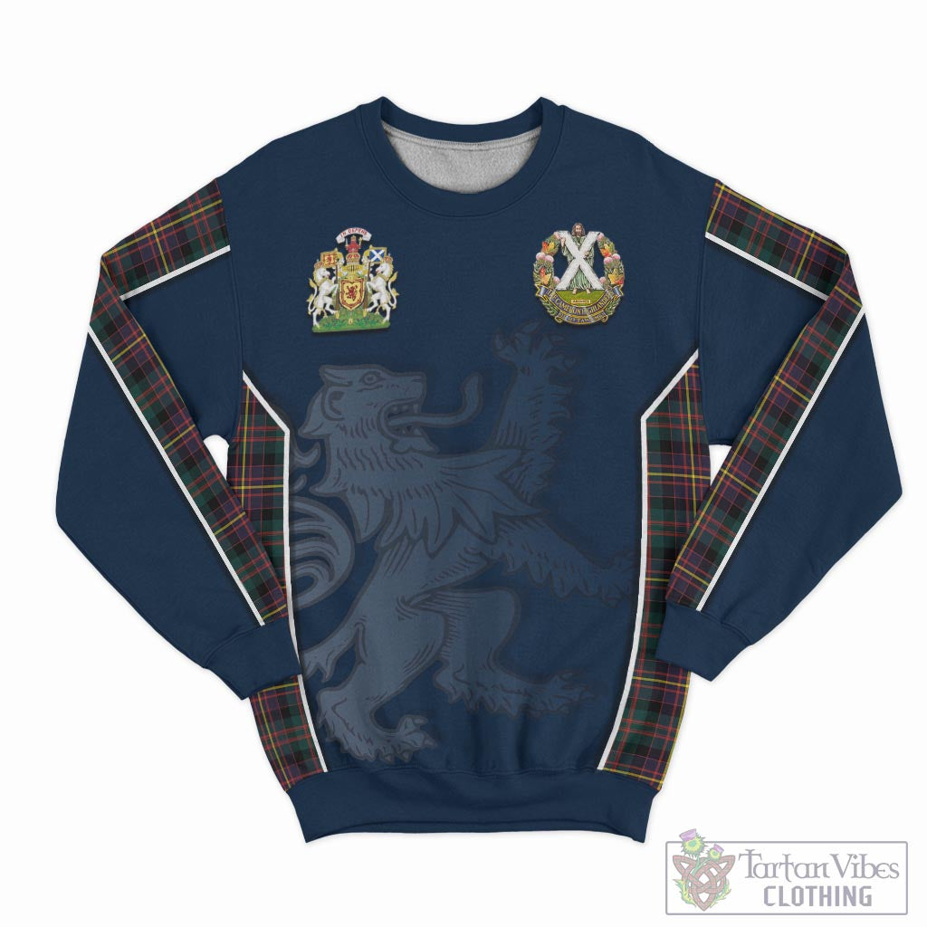 Tartan Vibes Clothing Cameron Highlanders of Ottawa Tartan Sweater with Family Crest and Lion Rampant Vibes Sport Style