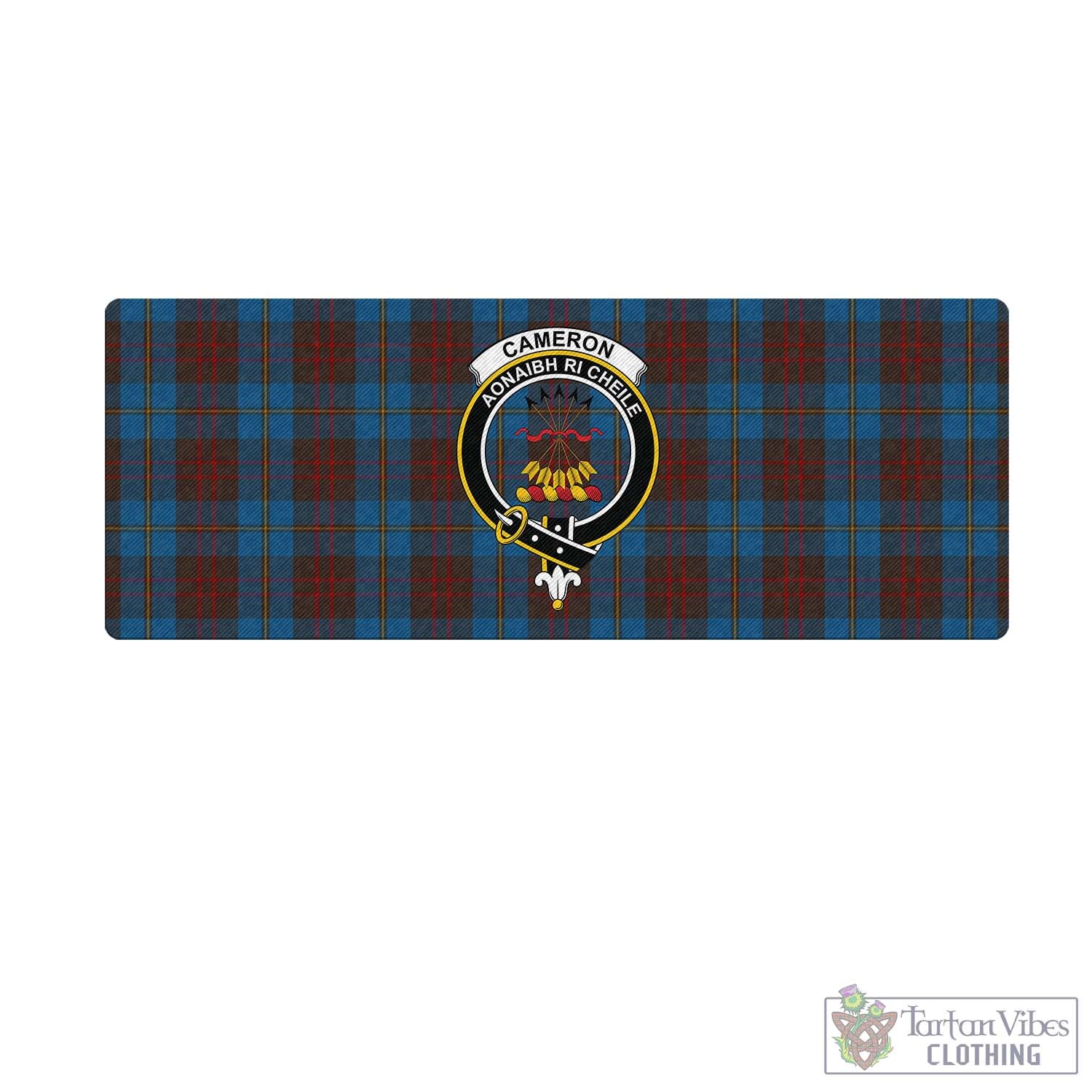 Tartan Vibes Clothing Cameron Hunting Tartan Mouse Pad with Family Crest