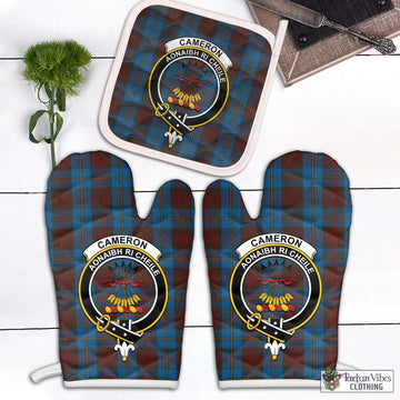 Cameron Hunting Tartan Combo Oven Mitt & Pot-Holder with Family Crest