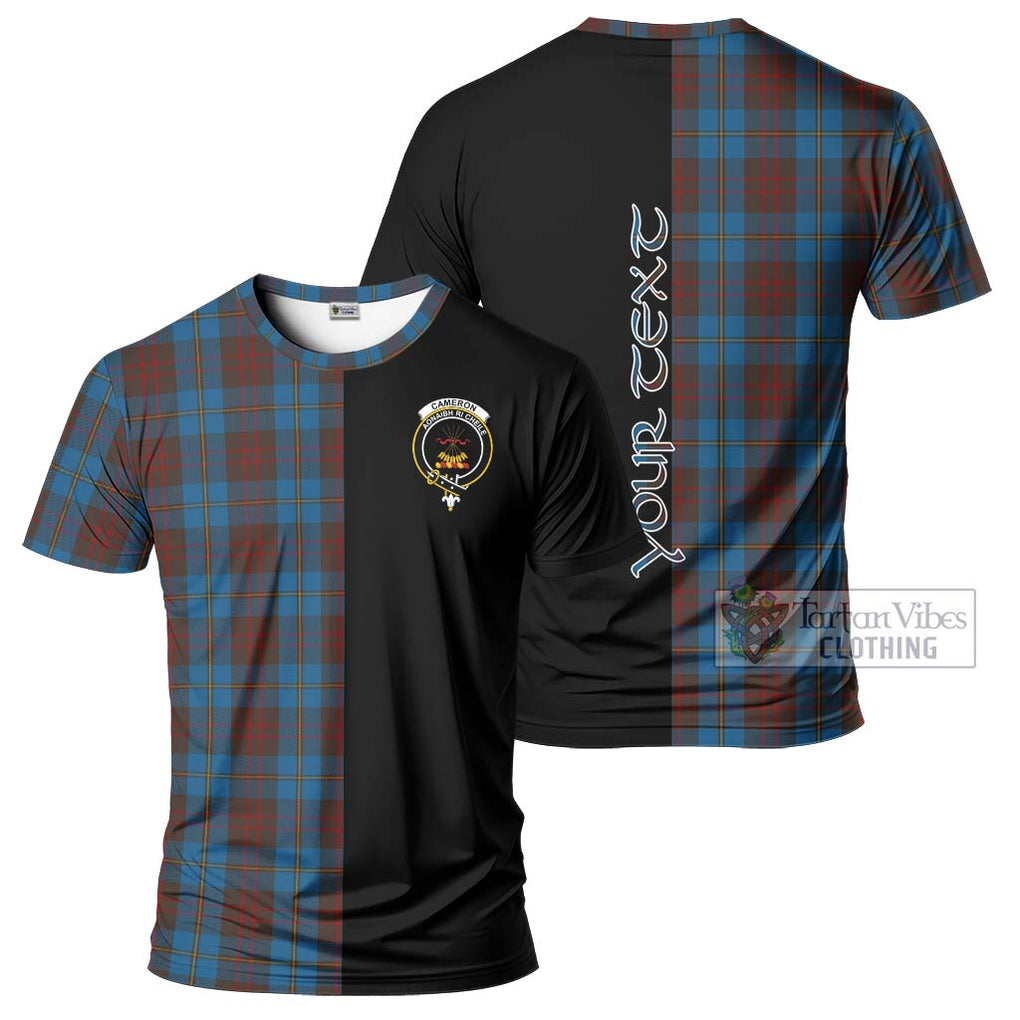 Cameron Hunting Tartan T-Shirt with Family Crest and Half Of Me Style Kid's Shirt - Tartanvibesclothing Shop