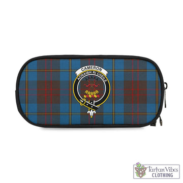 Cameron Hunting Tartan Pen and Pencil Case with Family Crest